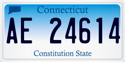 CT license plate AE24614