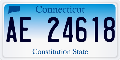 CT license plate AE24618