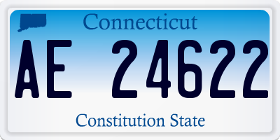 CT license plate AE24622