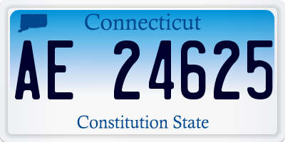 CT license plate AE24625