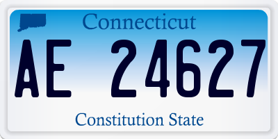 CT license plate AE24627