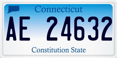 CT license plate AE24632
