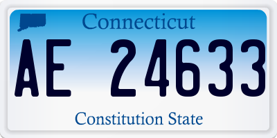 CT license plate AE24633