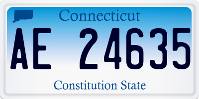 CT license plate AE24635