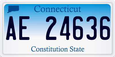 CT license plate AE24636