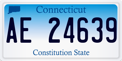 CT license plate AE24639