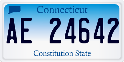 CT license plate AE24642