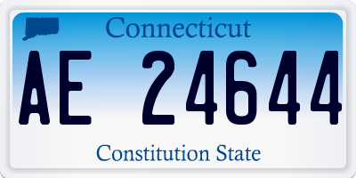 CT license plate AE24644