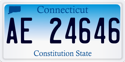 CT license plate AE24646
