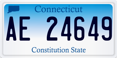 CT license plate AE24649