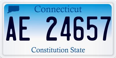 CT license plate AE24657