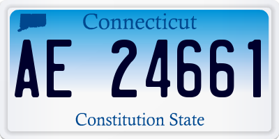 CT license plate AE24661