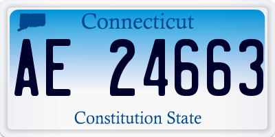 CT license plate AE24663