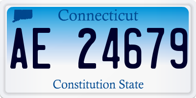 CT license plate AE24679