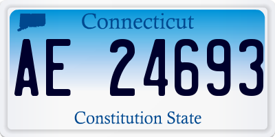 CT license plate AE24693