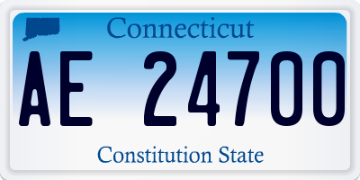 CT license plate AE24700