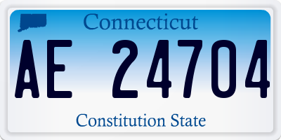 CT license plate AE24704