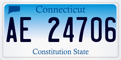 CT license plate AE24706