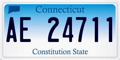 CT license plate AE24711