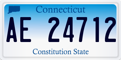 CT license plate AE24712