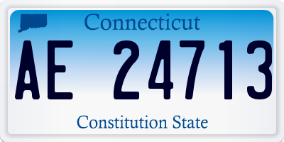 CT license plate AE24713