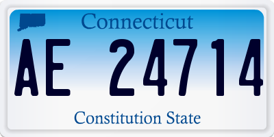 CT license plate AE24714