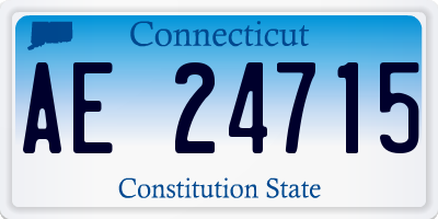 CT license plate AE24715