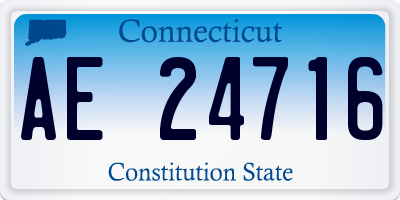 CT license plate AE24716