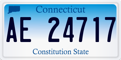 CT license plate AE24717