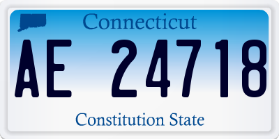 CT license plate AE24718