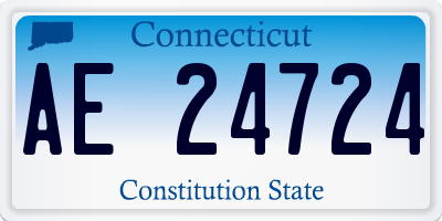 CT license plate AE24724