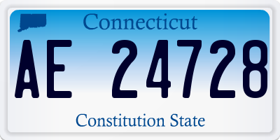 CT license plate AE24728