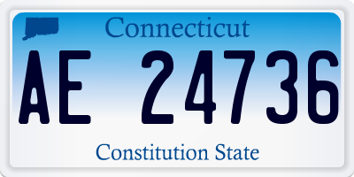 CT license plate AE24736