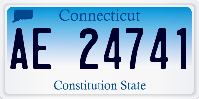 CT license plate AE24741