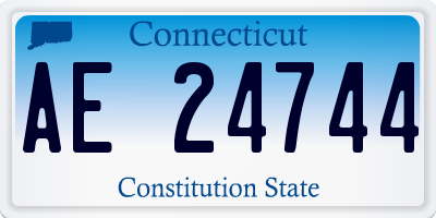 CT license plate AE24744