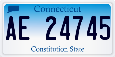 CT license plate AE24745