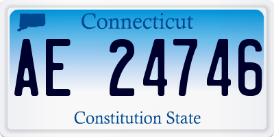 CT license plate AE24746