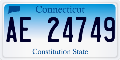 CT license plate AE24749