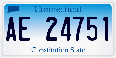 CT license plate AE24751