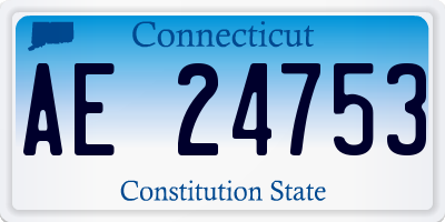 CT license plate AE24753
