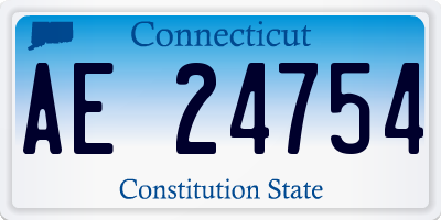 CT license plate AE24754