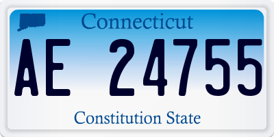 CT license plate AE24755