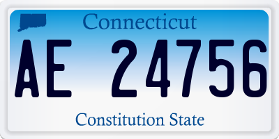 CT license plate AE24756