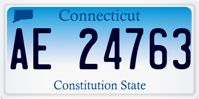 CT license plate AE24763