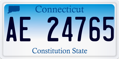 CT license plate AE24765