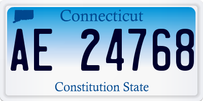 CT license plate AE24768