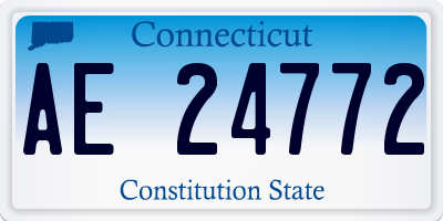 CT license plate AE24772