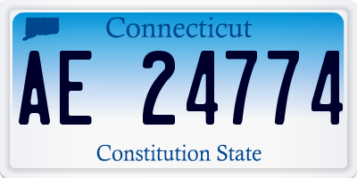 CT license plate AE24774