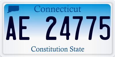 CT license plate AE24775