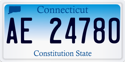 CT license plate AE24780